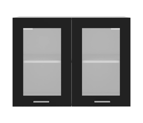 Armario colgante cocina contrachapada negro 80x31x60 cm