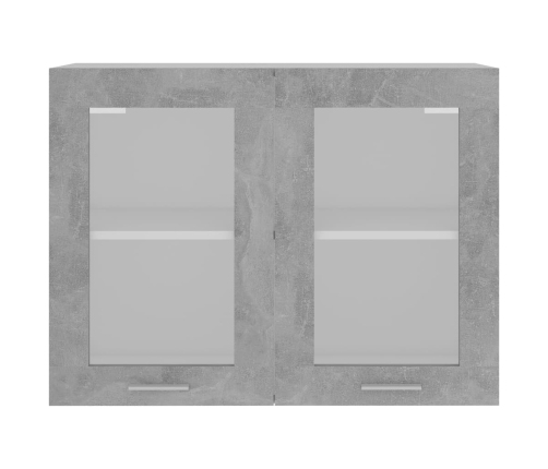 Armario colgante cocina contrachapada gris hormigón 80x31x60 cm