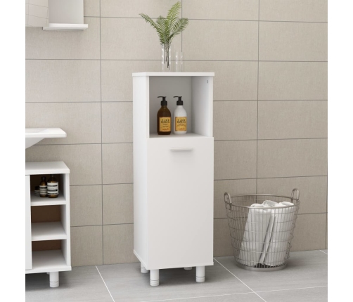 Armario de baño madera contrachapada blanco 30x30x95 cm