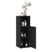 Armario de baño madera contrachapada negro 30x30x95 cm