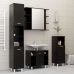 Armario de baño madera contrachapada negro 30x30x95 cm