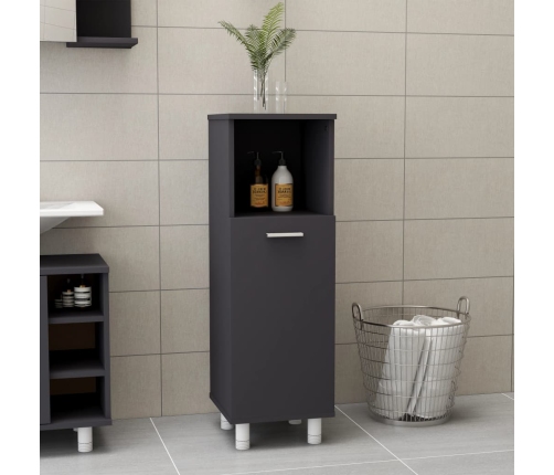 Armario de baño madera contrachapada gris 30x30x95 cm