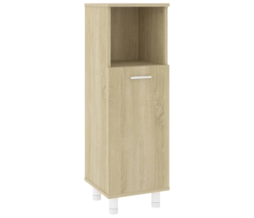 Armario de baño madera contrachapada color roble 30x30x95 cm