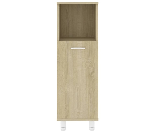 Armario de baño madera contrachapada color roble 30x30x95 cm