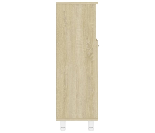 Armario de baño madera contrachapada color roble 30x30x95 cm