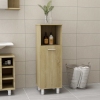 Armario de baño madera contrachapada color roble 30x30x95 cm