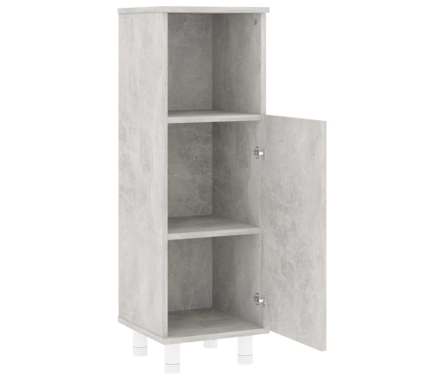 Armario de baño madera contrachapada gris 30x30x95 cm