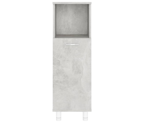 Armario de baño madera contrachapada gris 30x30x95 cm