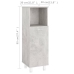 Armario de baño madera contrachapada gris 30x30x95 cm