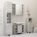 Armario de baño madera contrachapada gris 30x30x95 cm