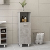 Armario de baño madera contrachapada gris 30x30x95 cm