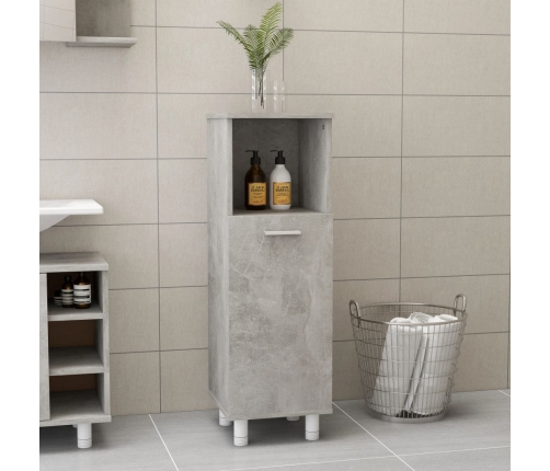 Armario de baño madera contrachapada gris 30x30x95 cm