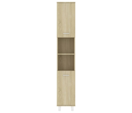 Armario de baño madera contrachapada color roble 30x30x179 cm