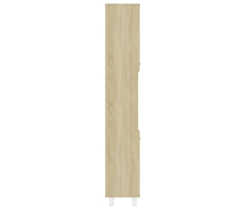 Armario de baño madera contrachapada color roble 30x30x179 cm