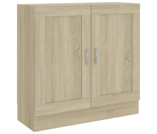 Armario libros madera contrachapada color roble 82,5x30,5x80 cm