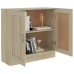 Armario libros madera contrachapada color roble 82,5x30,5x80 cm