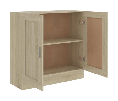 Armario libros madera contrachapada color roble 82,5x30,5x80 cm