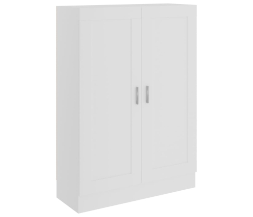 Armario de libros madera contrachapada blanco 82,5x30,5x115 cm