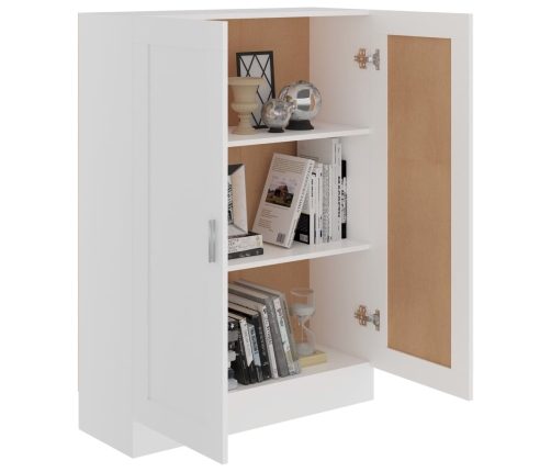 Armario de libros madera contrachapada blanco 82,5x30,5x115 cm