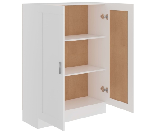 Armario de libros madera contrachapada blanco 82,5x30,5x115 cm