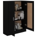 Armario de libros madera contrachapada negro 82,5x30,5x115 cm