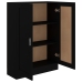 Armario de libros madera contrachapada negro 82,5x30,5x115 cm