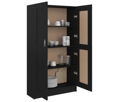 vidaXL Armario de libros madera contrachapada negro 82,5x30,5x150 cm