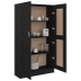 vidaXL Armario de libros madera contrachapada negro 82,5x30,5x150 cm