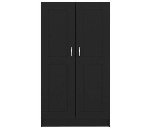 vidaXL Armario de libros madera contrachapada negro 82,5x30,5x150 cm