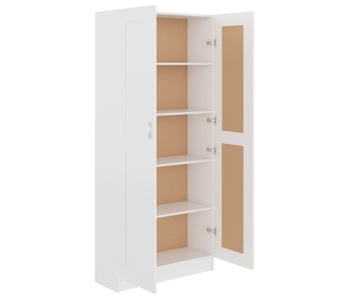 vidaXL Librería de madera de ingeniería blanco 82,5x30,5x185,5 cm