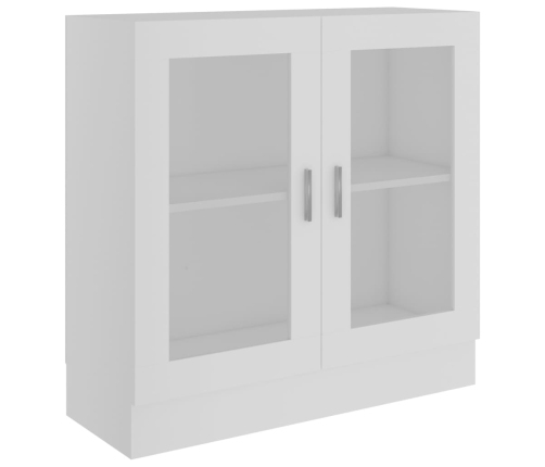 Vitrina de madera contrachapada blanco 82,5x30,5x80 cm