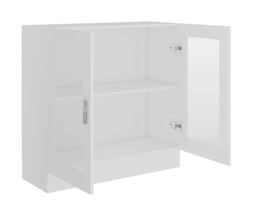 Vitrina de madera contrachapada blanco 82,5x30,5x80 cm