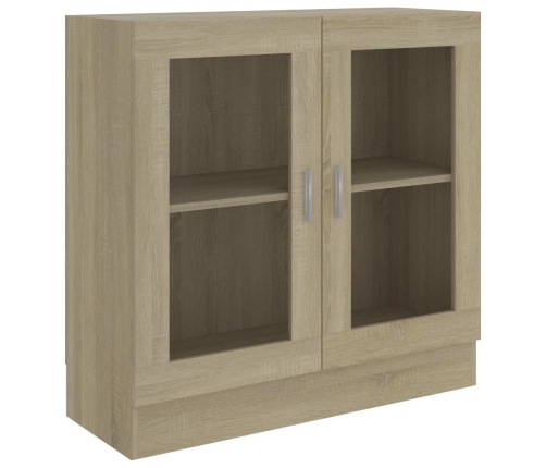 Armario libros madera contrachapada color roble 82,5x30,5x80 cm