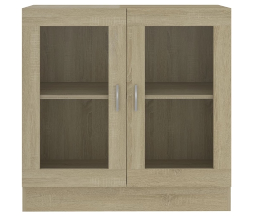 Armario libros madera contrachapada color roble 82,5x30,5x80 cm