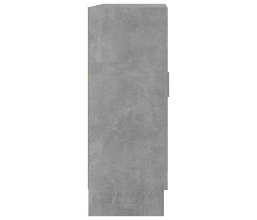 Vitrina de madera contrachapada gris hormigón 82,5x30,5x80 cm