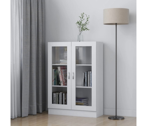 Vitrina de madera contrachapada blanco 82,5x30,5x115 cm