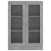 Vitrina de madera contrachapada gris hormigón 82,5x30,5x115 cm