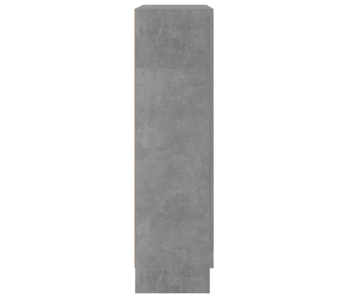 Vitrina de madera contrachapada gris hormigón 82,5x30,5x115 cm