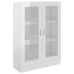 Vitrina de madera contrachapada blanco brillo 82,5x30,5x115 cm