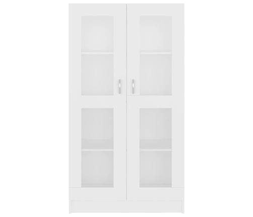 Vitrina de madera contrachapada blanco 82,5x30,5x150 cm