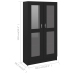 Vitrina de madera contrachapada negro 82,5x30,5x150 cm