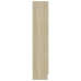 Vitrina de madera contrachapada color roble 82,5x30,5x150 cm