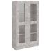 Vitrina de madera contrachapada gris hormigón 82,5x30,5x150cm