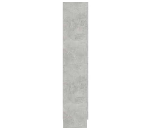 Vitrina de madera contrachapada gris hormigón 82,5x30,5x150cm