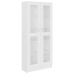 Vitrina de madera contrachapada blanco 82,5x30,5x185,5 cm