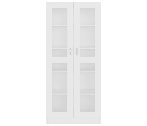 Vitrina de madera contrachapada blanco 82,5x30,5x185,5 cm