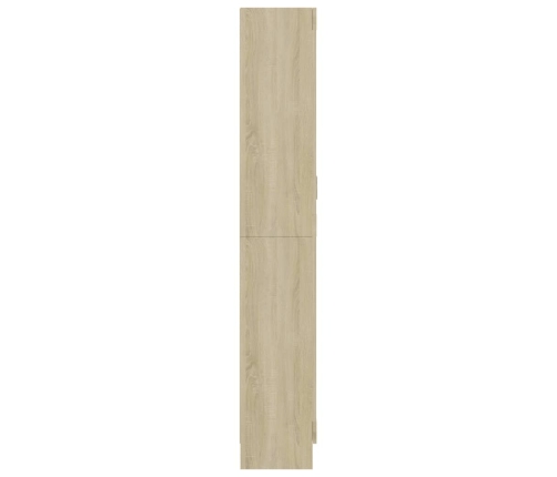 Vitrina de madera de ingeniería roble Sonoma 82,5x30,5x185,5 cm