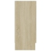 Vitrina de madera contrachapada color roble 120x30,5x70 cm