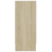 Vitrina de madera contrachapada blanco y roble 120x30,5x70 cm