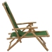 vidaXL Silla de relax reclinable de bambú y tela verde